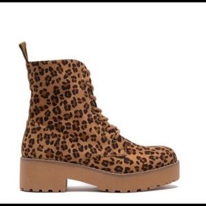 Cheetah Print Combat Boots